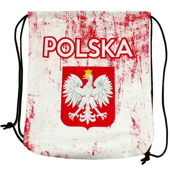 Worek szkolny Polska biały