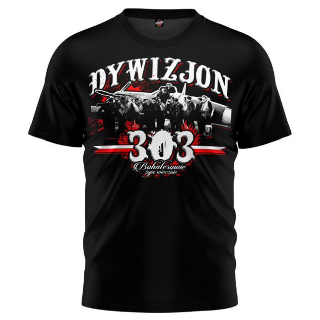 Koszulka Public Enemy Dywizjon 303 czarna