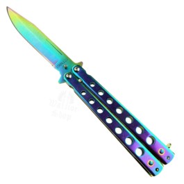 Nóż Motylek Rainbow Xxl N-495b