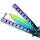 Nóż motylek Rainbow XXL N-495B