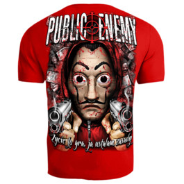 Koszulka Public Enemy Życie to gra czerwona