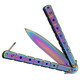 Nóż Motylek Rainbow XXL N-495E