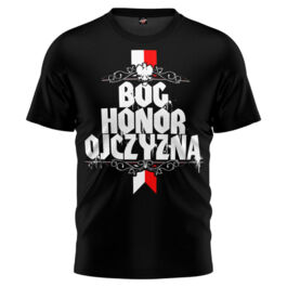 Koszulka Public Enemy Bóg Honor Ojczyzna Czarna