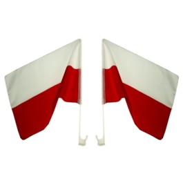 Flaga Polski Na Samochód 2 Sztuki
