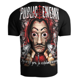 Koszulka Public Enemy Życie To Gra Czarna