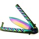 Nóż Motylek Albainox Rainbow XXL N-495